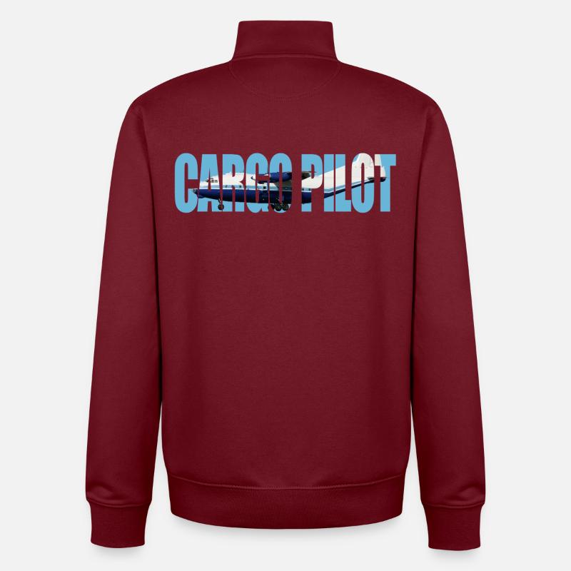 Cargo pilot An-12 - Unisex Organic Zip Sweatshirt von Stanley/Stella - Burgunderrot