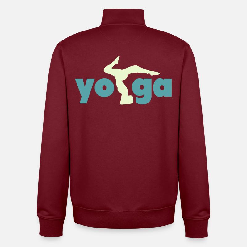 Yoga - Sweat zippé unisexe en coton bio Stanley/Stella - bordeaux