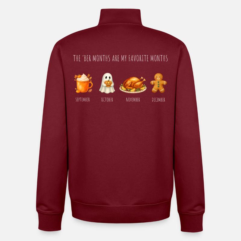 Die Ber-Monate sind meine Lieblingsmonate - Unisex Organic Zip Sweatshirt von Stanley/Stella - Burgunderrot