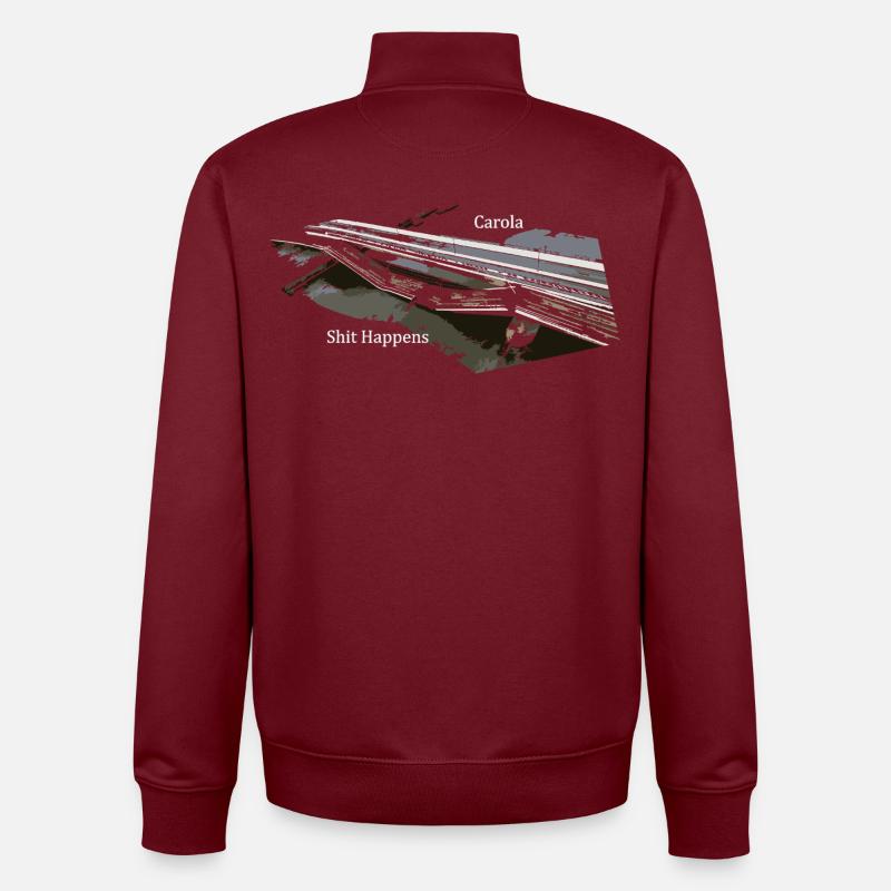 Brückeneinsturz Carola - Unisex Organic Zip Sweatshirt von Stanley/Stella - Burgunderrot