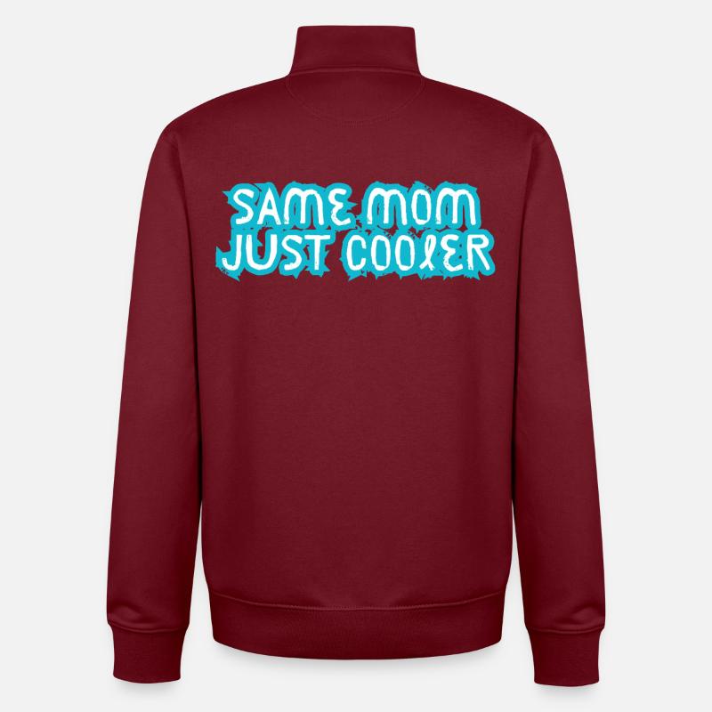 Same Mom Just Cooler - Unisex Organic Zip Sweatshirt von Stanley/Stella - Burgunderrot