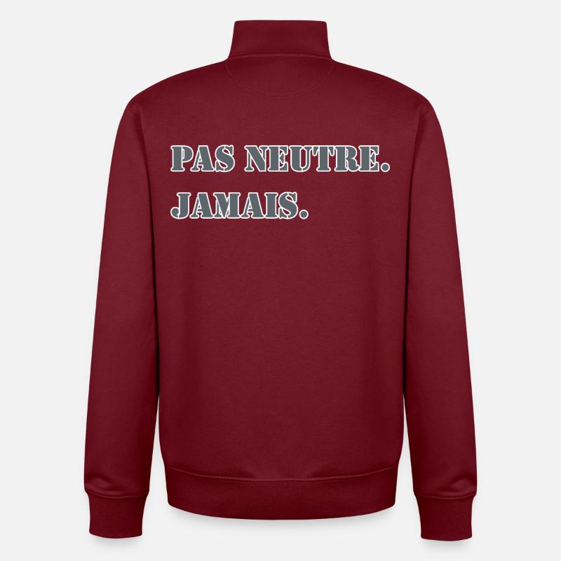 NICHT NEUTRAL. NIEMALS. - Unisex Organic Zip Sweatshirt von Stanley/Stella - Burgunderrot