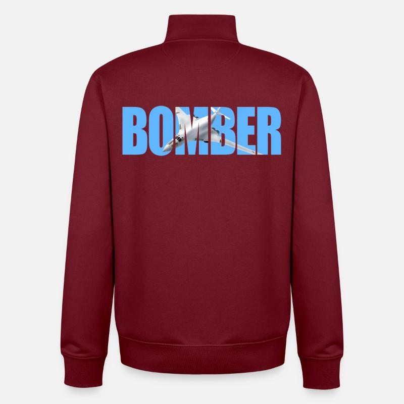 Blouson aviateur Tu-160 - Sweat zippé unisexe en coton bio Stanley/Stella - bordeaux