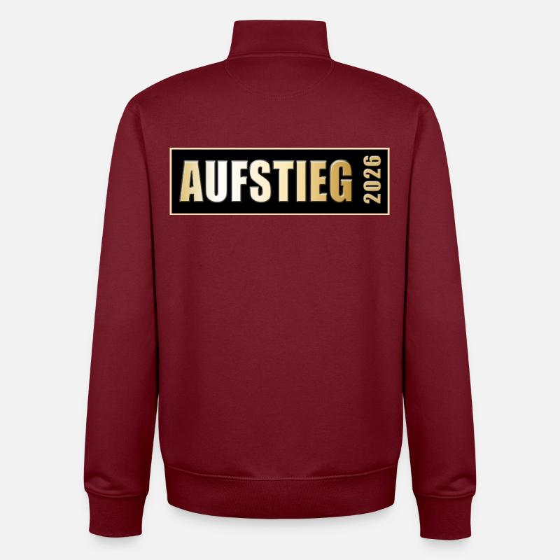 Aufsteiger 2026 Aufstieg - Unisex Organic Zip Sweatshirt von Stanley/Stella - Burgunderrot