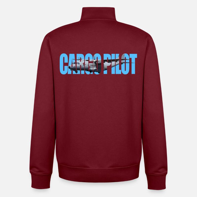 Cargo pilot CN-235 - Unisex Organic Zip Sweatshirt by Stanley/Stella - burgundy