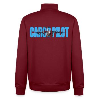 Cargo pilot A-400 - Unisex Organic Zip Sweatshirt von Stanley/Stella - Burgunderrot - Hinten - AI Model Male 185 dark (185cm)