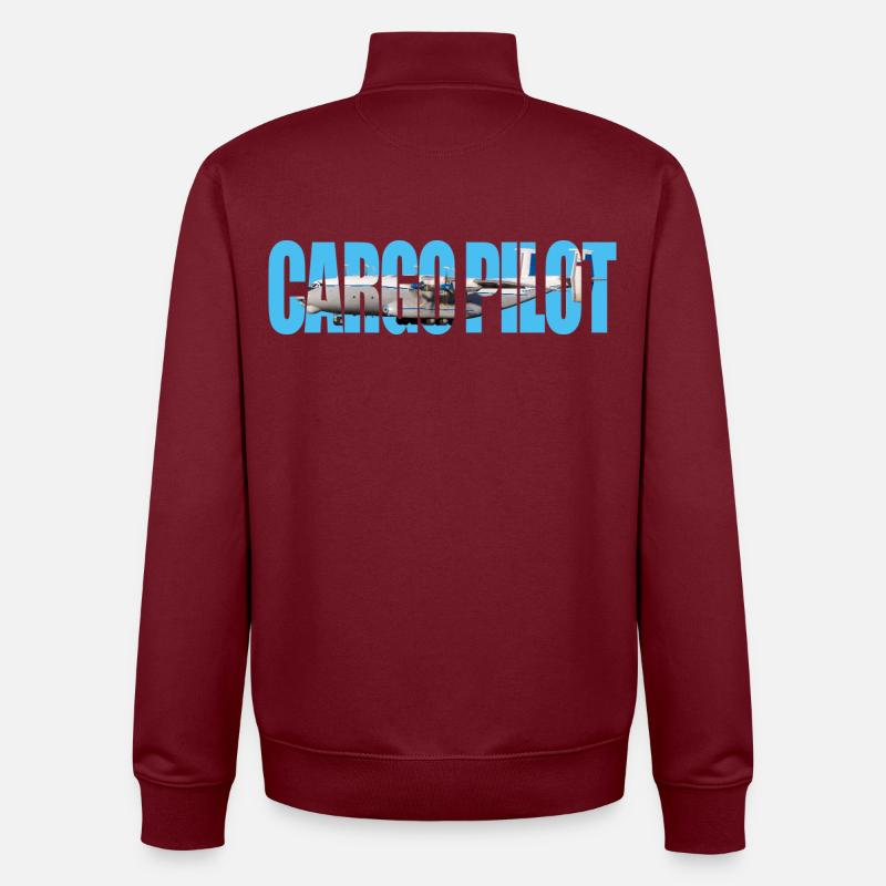 Cargo pilot An-22 - Unisex Organic Zip Sweatshirt by Stanley/Stella - burgundy
