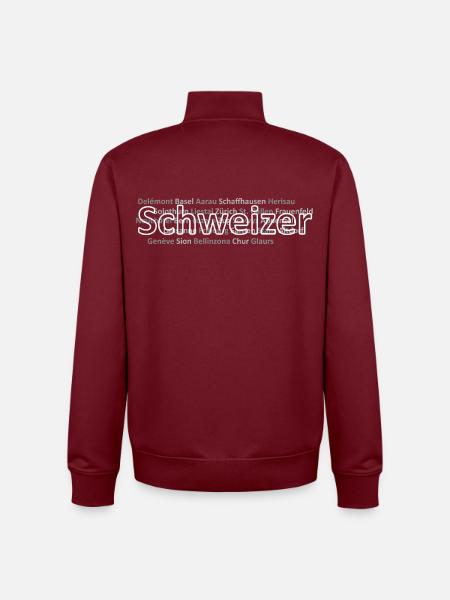 Schweizer Städte Schweizer - Unisex Organic Zip Sweatshirt von Stanley/Stella - Burgunderrot