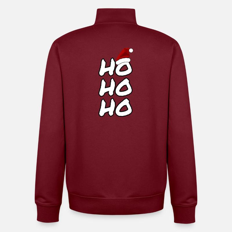 Joyeuses vacances - Sweat zippé unisexe en coton bio Stanley/Stella - bordeaux