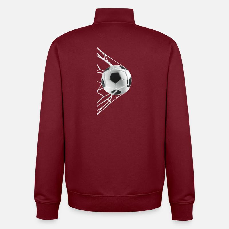 Fußball - Unisex Organic Zip Sweatshirt von Stanley/Stella - Burgunderrot