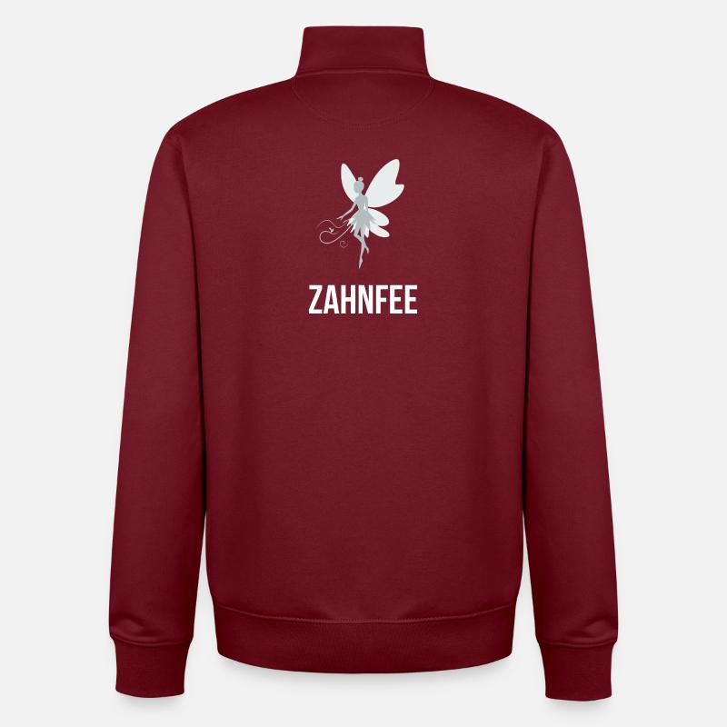 Zahnfee - Unisex Organic Zip Sweatshirt von Stanley/Stella - Burgunderrot