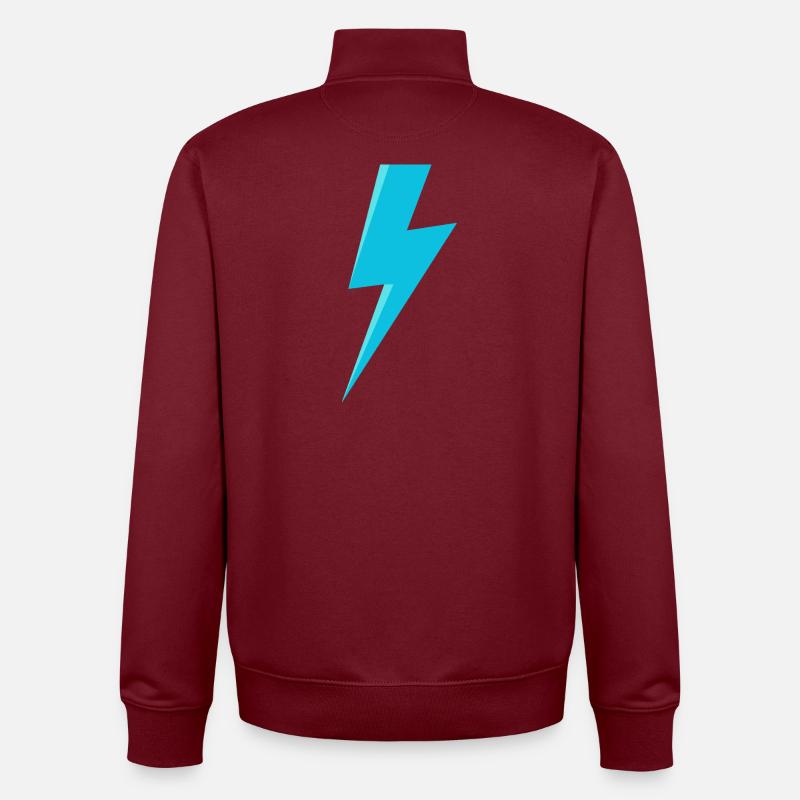 Blauer Blitz - Unisex Organic Zip Sweatshirt von Stanley/Stella - Burgunderrot