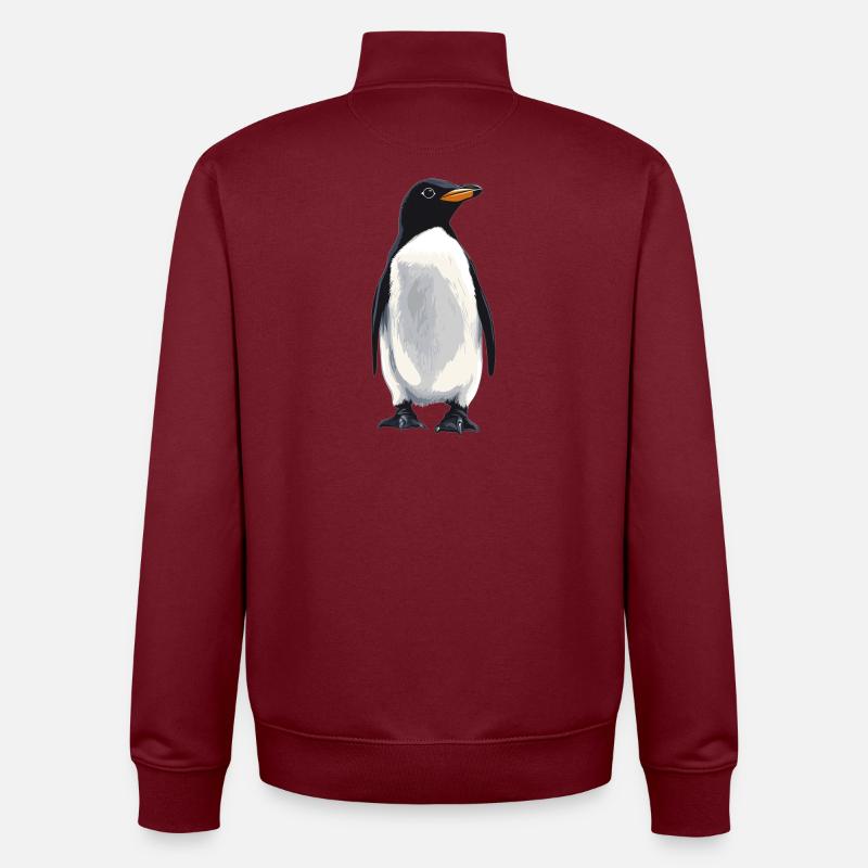 Pinguine Pinguin - Unisex Organic Zip Sweatshirt von Stanley/Stella - Burgunderrot