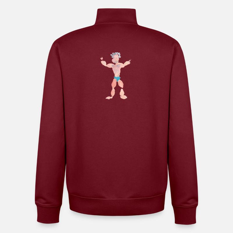 Verseau - Sweat zippé unisexe en coton bio Stanley/Stella - bordeaux