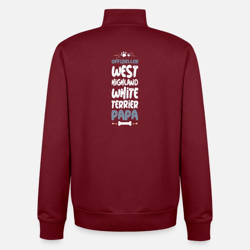 WEST_HIGHLAND_WHITE_TERRIER - Unisex Organic Zip Sweatshirt von Stanley/Stella - Burgunderrot