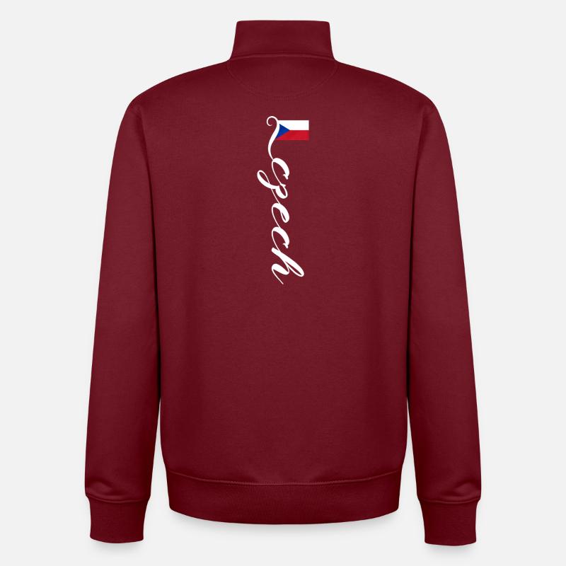 Tschechien - Unisex Organic Zip Sweatshirt von Stanley/Stella - Burgunderrot