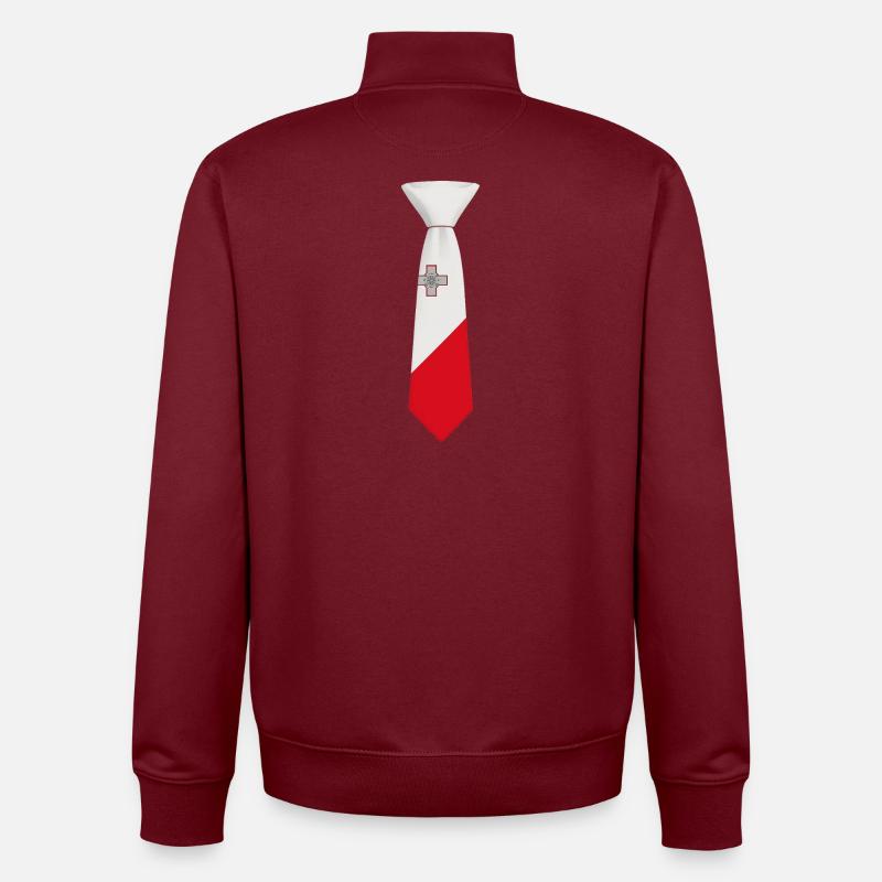 Norway Tie – Flaggendesign - Unisex Organic Zip Sweatshirt von Stanley/Stella - Burgunderrot