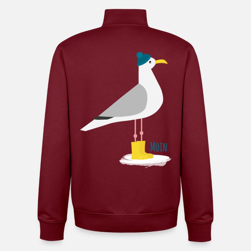 Möwe Bommelmütze MOIN - Unisex Organic Zip Sweatshirt von Stanley/Stella - Burgunderrot