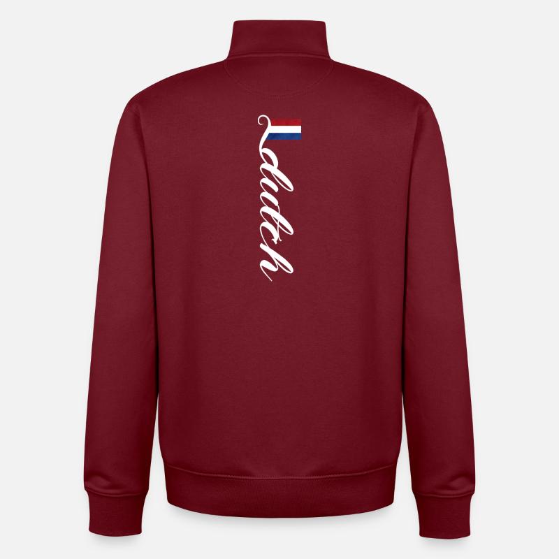 Pays-Bas Pays-Bas Pays-Bas - Sweat zippé unisexe en coton bio Stanley/Stella - bordeaux