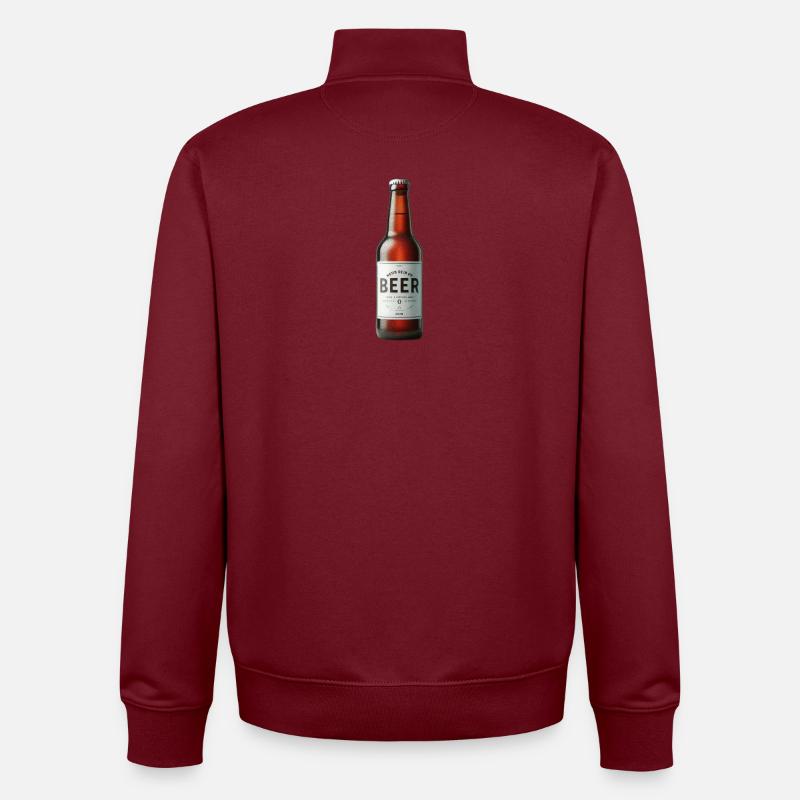 Bier - Unisex Organic Zip Sweatshirt von Stanley/Stella - Burgunderrot