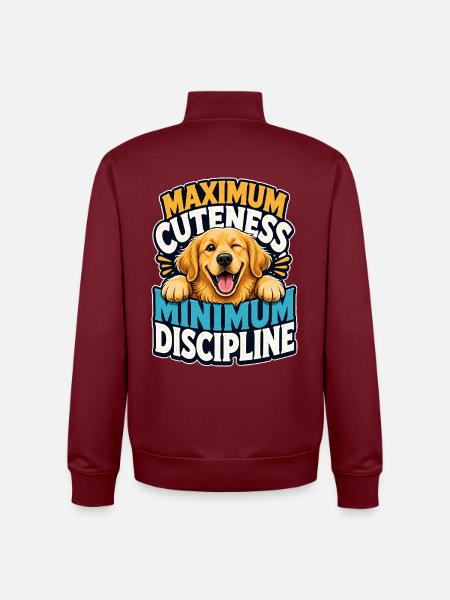 Golden Retriever - Unisex Organic Zip Sweatshirt von Stanley/Stella - Burgunderrot