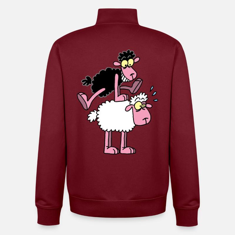 Schwarze Schafe und Springfrosch - Unisex Organic Zip Sweatshirt von Stanley/Stella - Burgunderrot
