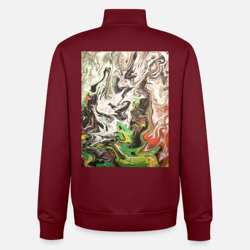 Dämoniko - Unisex Organic Zip Sweatshirt von Stanley/Stella - Burgunderrot