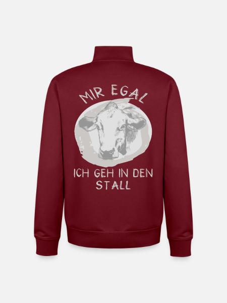 Kuh Spruch Stall Humor - Unisex Organic Zip Sweatshirt von Stanley/Stella - Burgunderrot