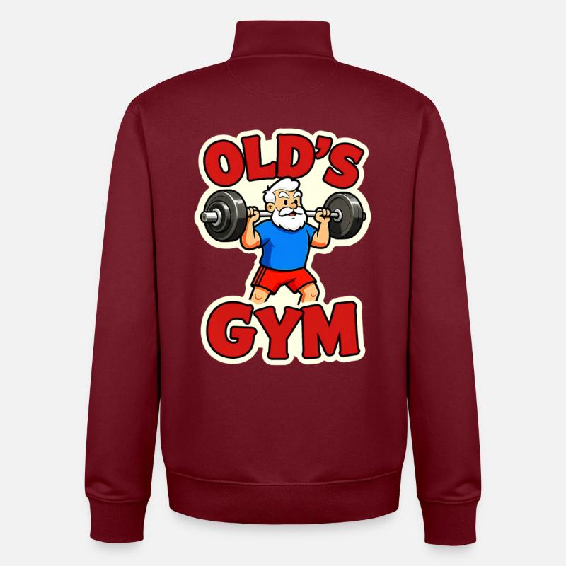Old's Gym - Unisex Organic Zip Sweatshirt von Stanley/Stella - Burgunderrot