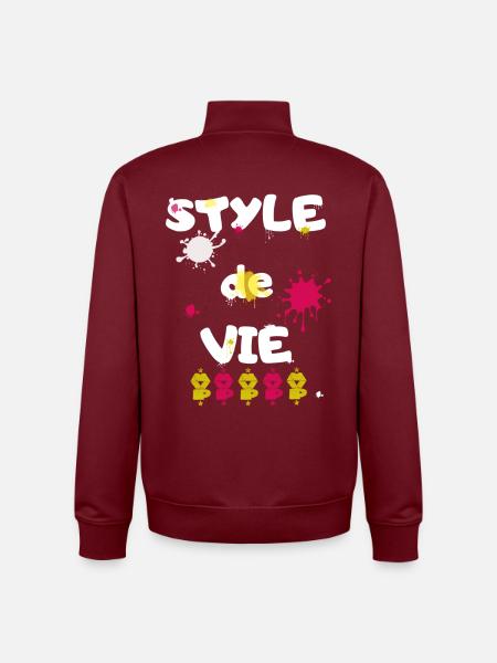 Style de vie - Sweat zippé unisexe en coton bio Stanley/Stella - bordeaux