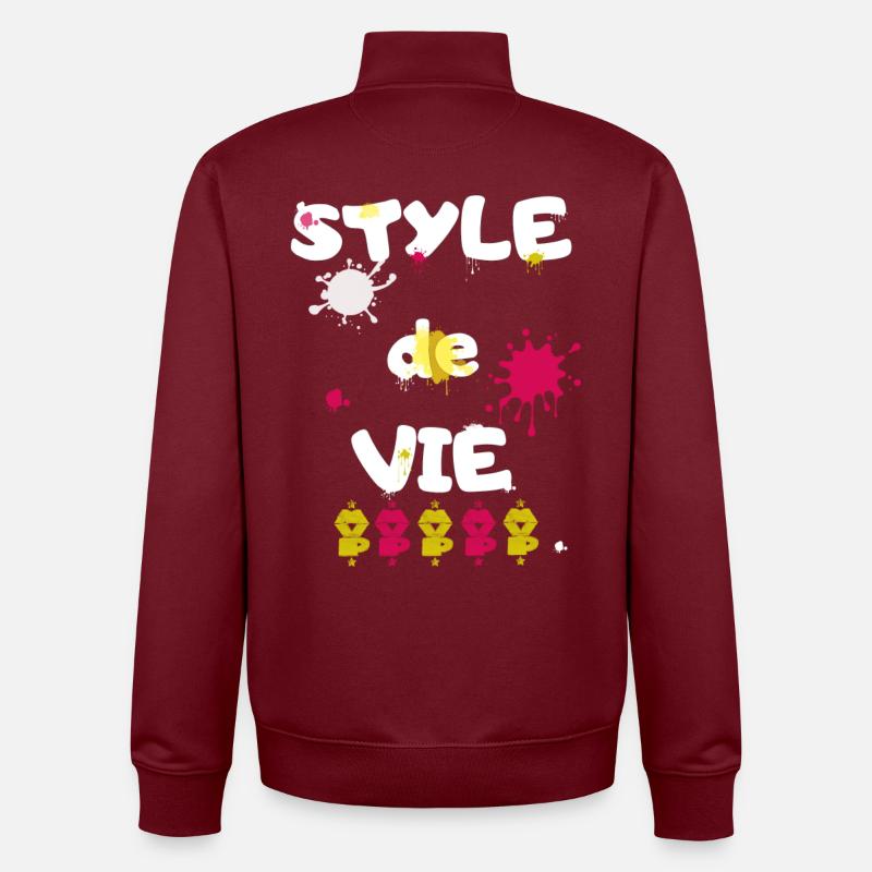 Style de vie - Sweat zippé unisexe en coton bio Stanley/Stella - bordeaux