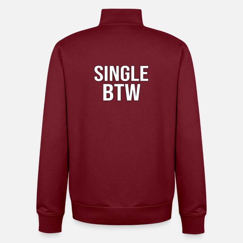 Single BTW Bold Monochrome - Unisex Organic Zip Sweatshirt von Stanley/Stella - Burgunderrot