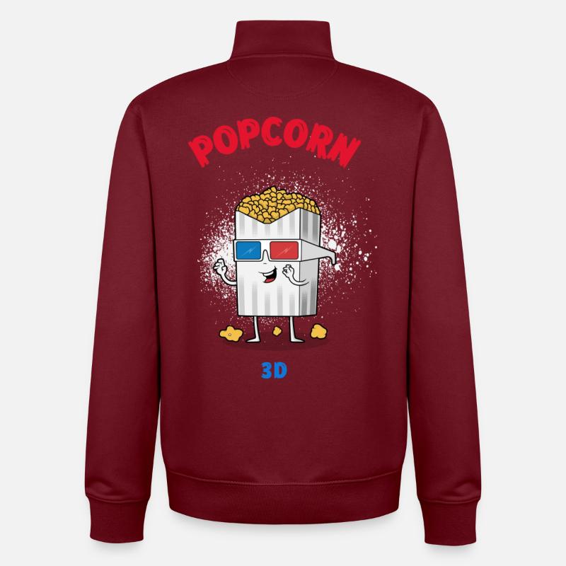 Popcorn - Unisex Organic Zip Sweatshirt von Stanley/Stella - Burgunderrot