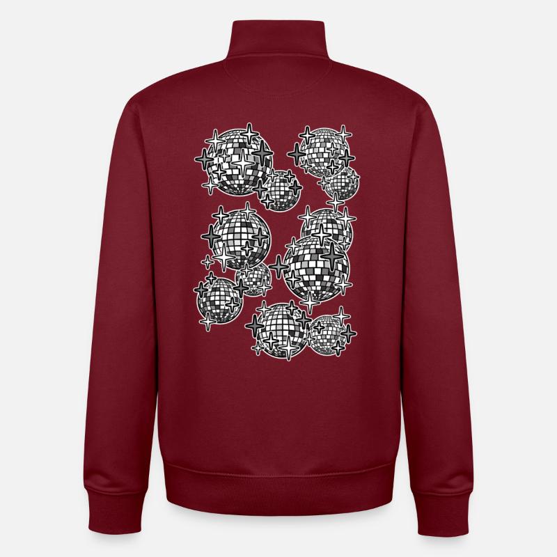 Spiegelkugeln - Unisex Organic Zip Sweatshirt von Stanley/Stella - Burgunderrot