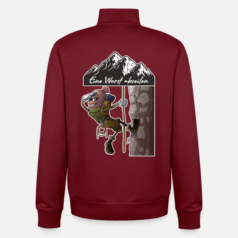 Eine Wurst abseilen - Unisex Organic Zip Sweatshirt von Stanley/Stella - Burgunderrot