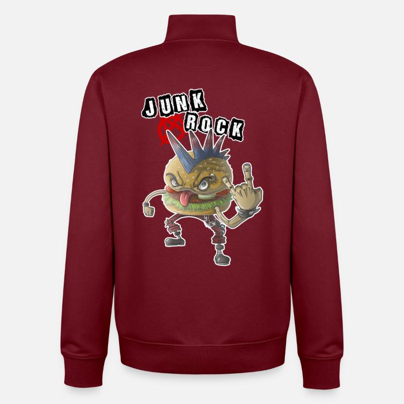 Junk Rock - Unisex Organic Zip Sweatshirt von Stanley/Stella - Burgunderrot