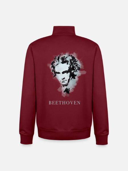Beethoven Classical Joy beautiful spark of the gods Music - Unisex Organic Zip Sweatshirt by Stanley/Stella - burgundy