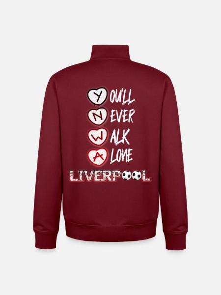 Liverpool liverpool - Unisex Organic Zip Sweatshirt by Stanley/Stella - burgundy