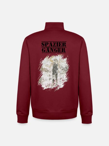 Spaziergänger - Unisex Organic Zip Sweatshirt von Stanley/Stella - Burgunderrot