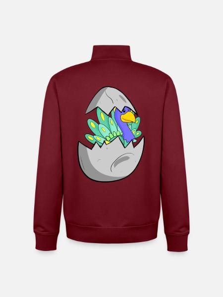 Bébé Paon - Sweat zippé unisexe en coton bio Stanley/Stella - bordeaux