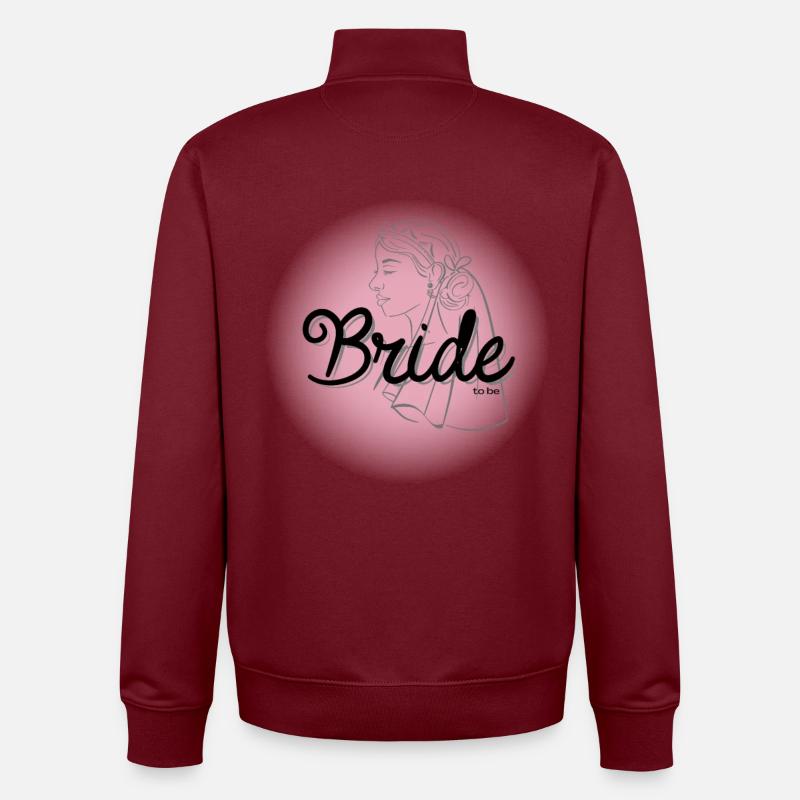 Bride to be - Unisex Organic Zip Sweatshirt by Stanley/Stella - burgundy