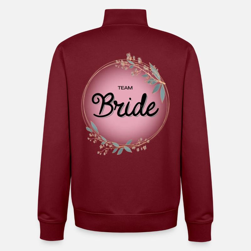 Équipe Bride4 - Sweat zippé unisexe en coton bio Stanley/Stella - bordeaux