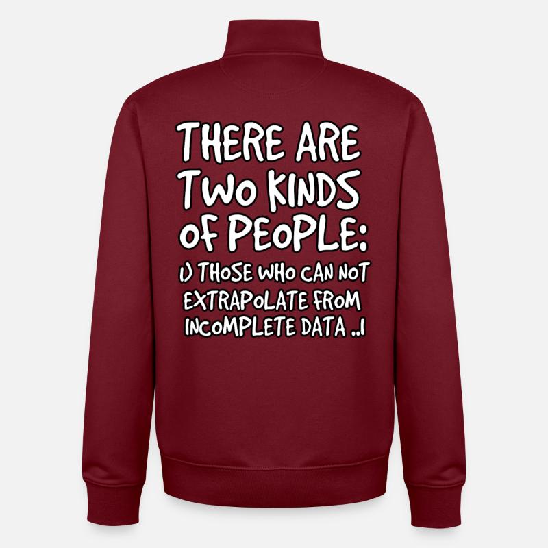 Incomplete Data Funny Science Nerd - Unisex Organic Zip Sweatshirt by Stanley/Stella - burgundy