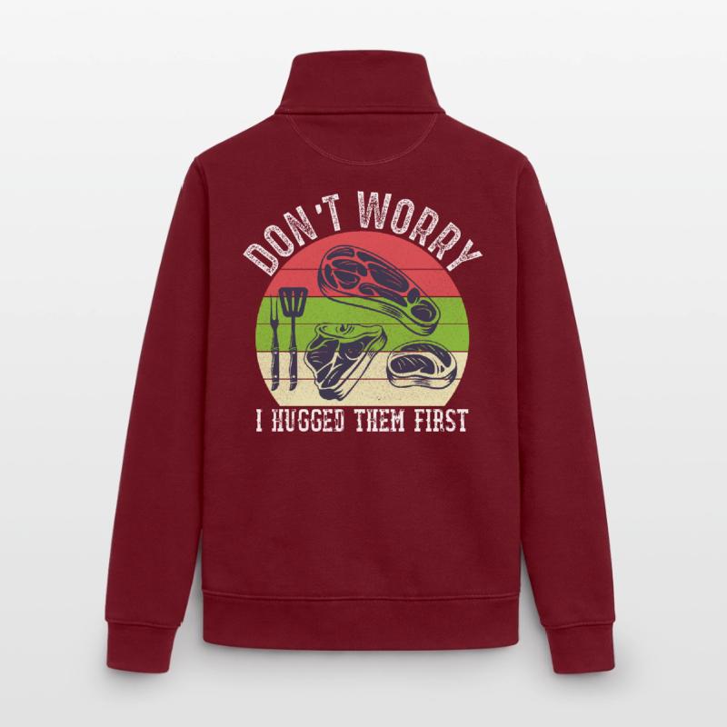 Metzger Schlachttier Fleischschneider BBQ Unisex Organic Zip Sweatshirt von Stanley/Stella