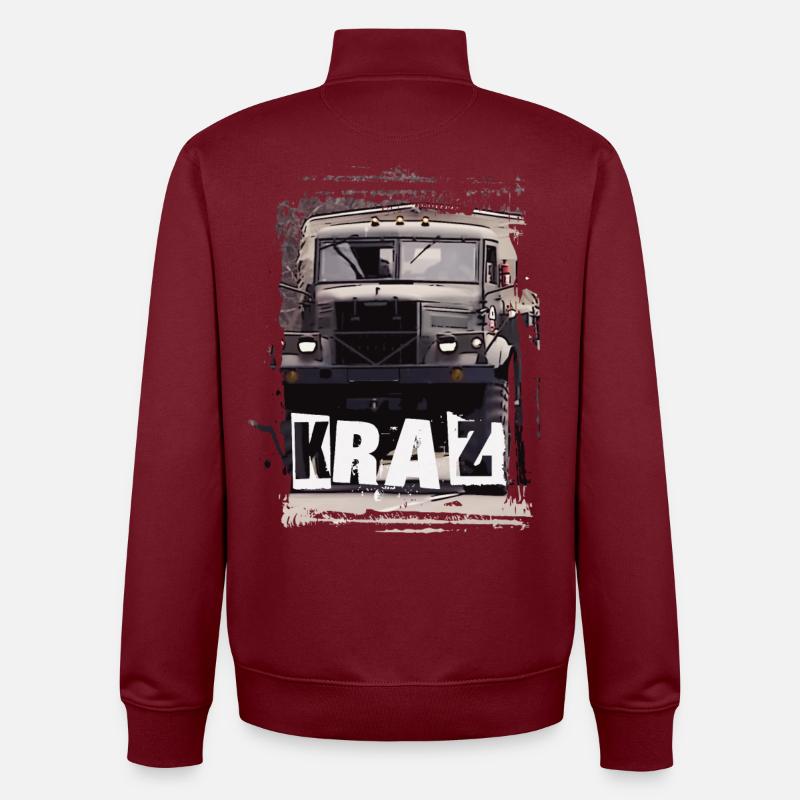 KRAZ - Sweat zippé unisexe en coton bio Stanley/Stella - bordeaux