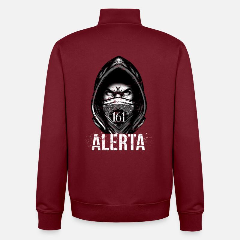 Alerta 161 | Aktivistisches Statement - Unisex Organic Zip Sweatshirt von Stanley/Stella - Burgunderrot