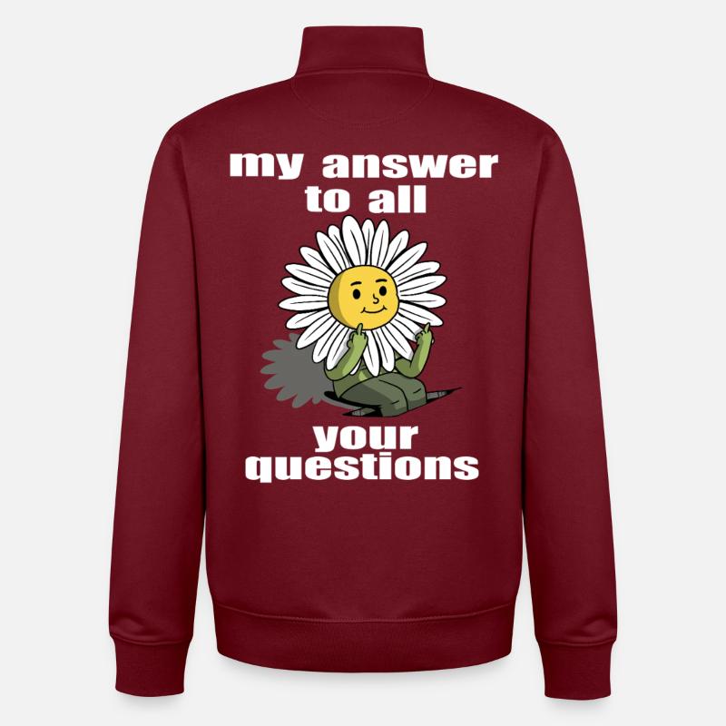 Blume exprime son opinion - Sweat zippé unisexe en coton bio Stanley/Stella - bordeaux