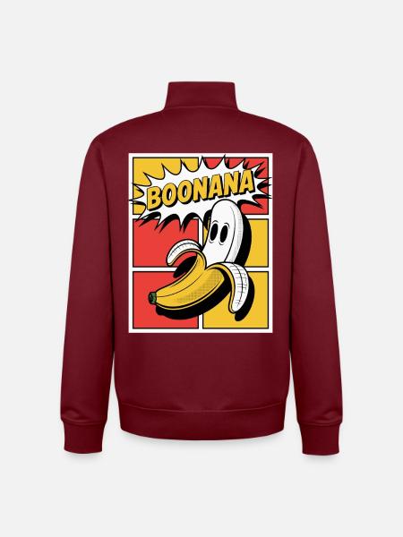 Boonana Halloween Banane - Unisex Organic Zip Sweatshirt von Stanley/Stella - Burgunderrot