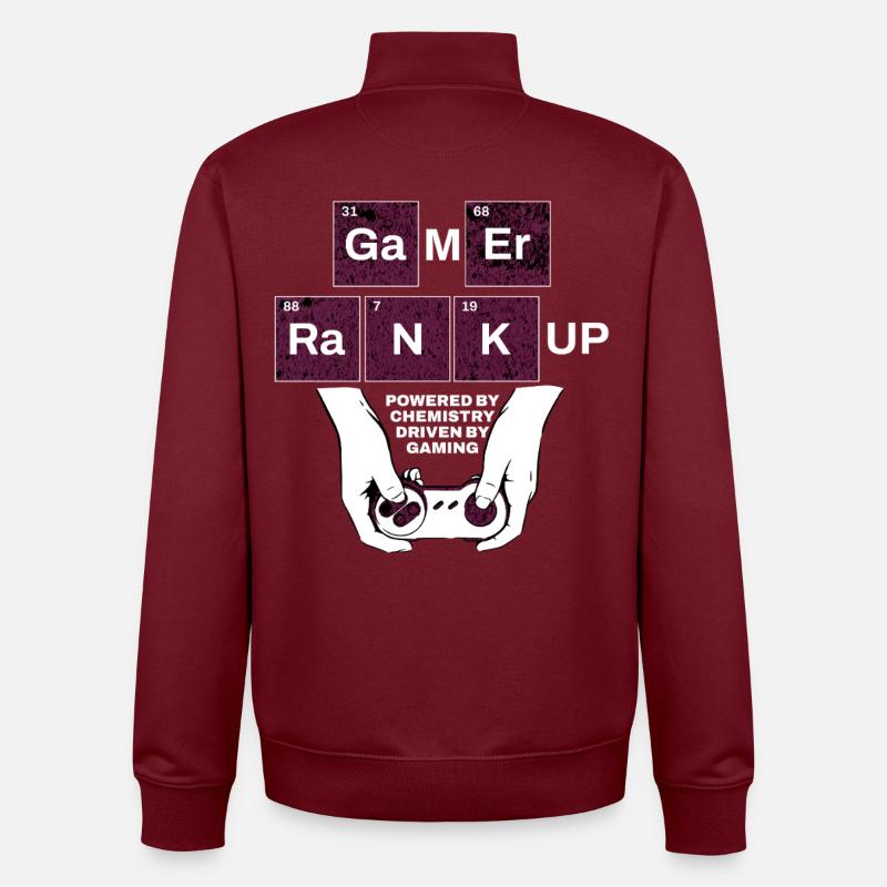 Game Rank Up Chem Controller - Unisex Organic Zip Sweatshirt von Stanley/Stella - Burgunderrot
