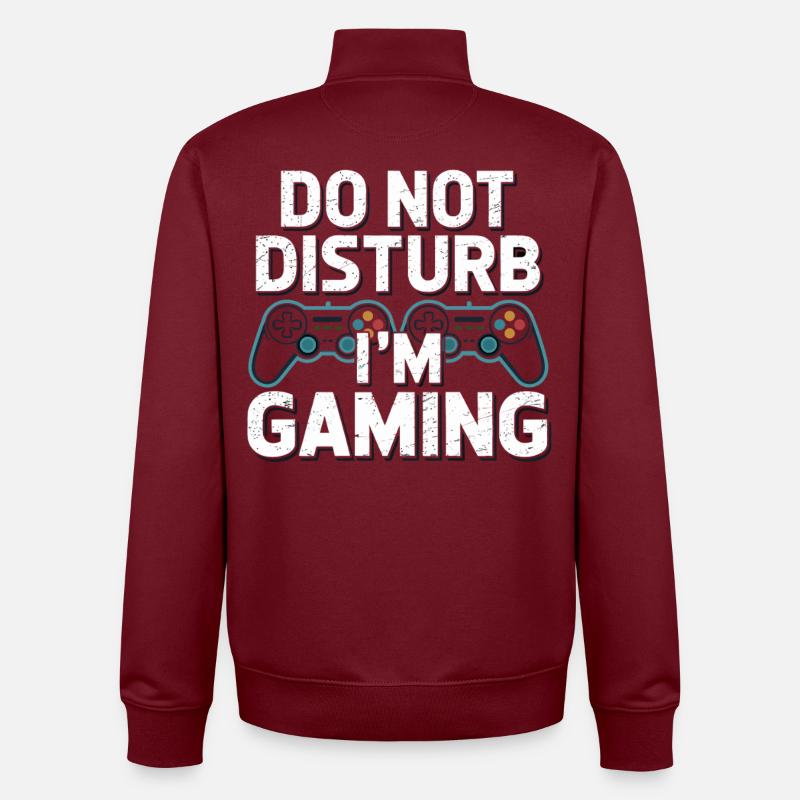 Ne pas déranger Je joue - Sweat zippé unisexe en coton bio Stanley/Stella - bordeaux